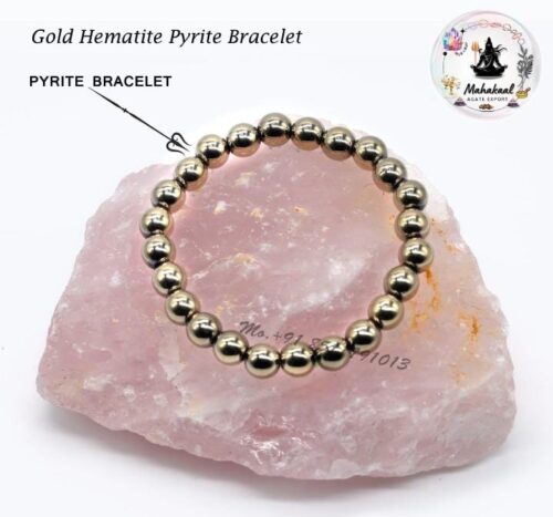 Gold Hematite Pyrite - Bracelet