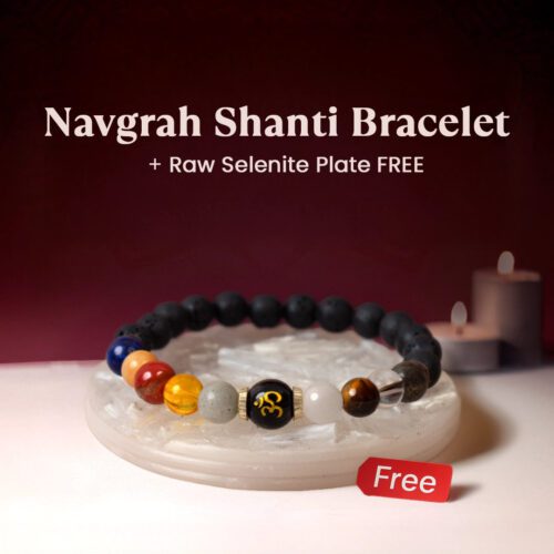Navgrah Shanti Bracelet with FREE Selenite plate