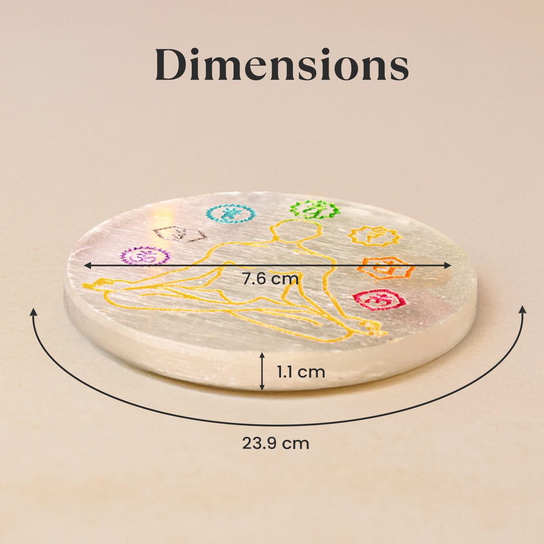 7 Chakra Selenite Plate - Image 2