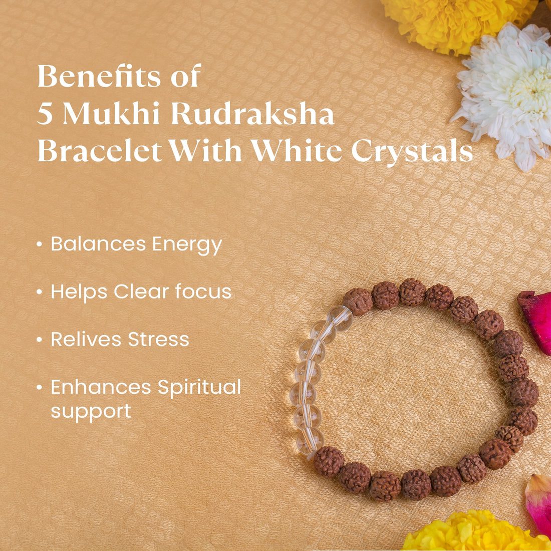 Crystal & Rudraksh Bracelet - Image 2