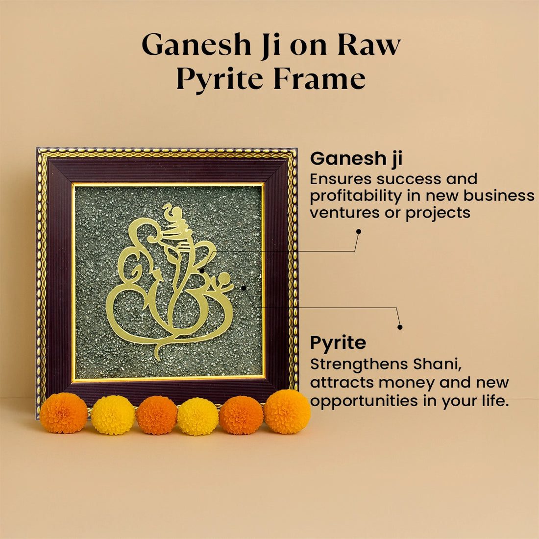 Pyrite Dust Ganesh Frame - Image 2