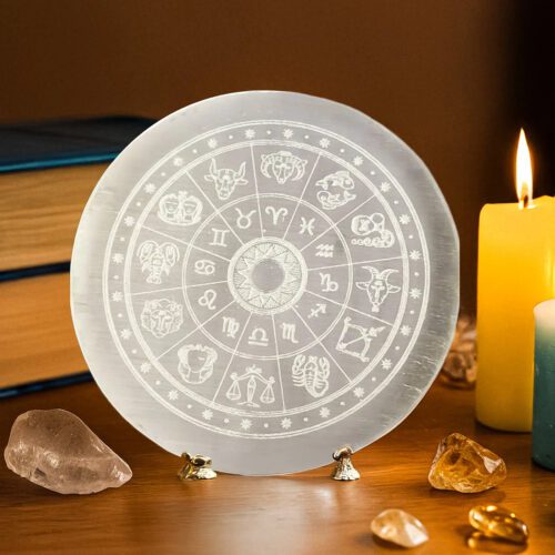 Selenite Rashi Plate