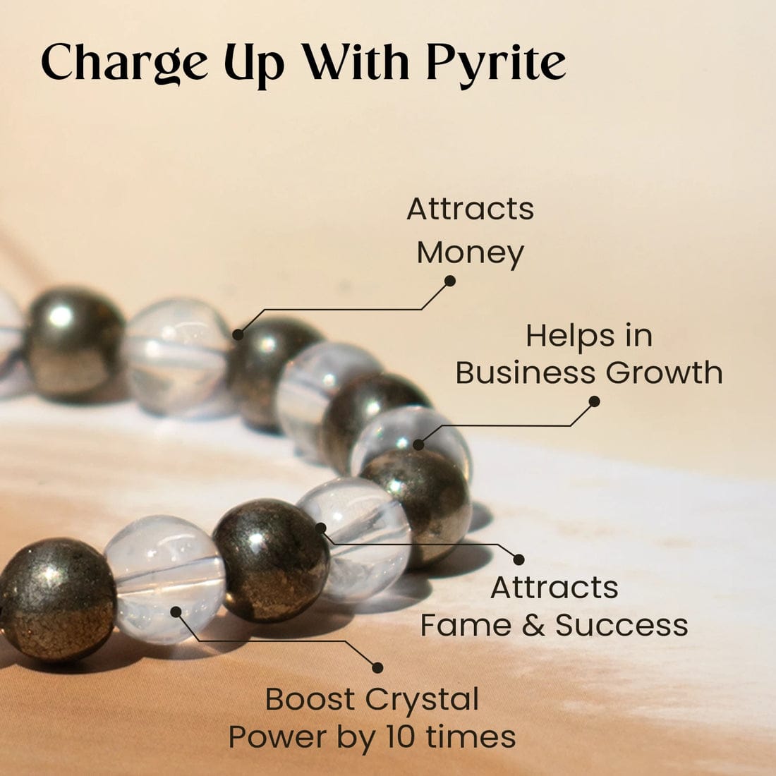 Crystal & Pyrite Bracelet - Image 3