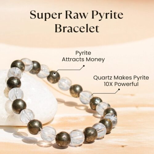 Crystal & Pyrite Bracelet