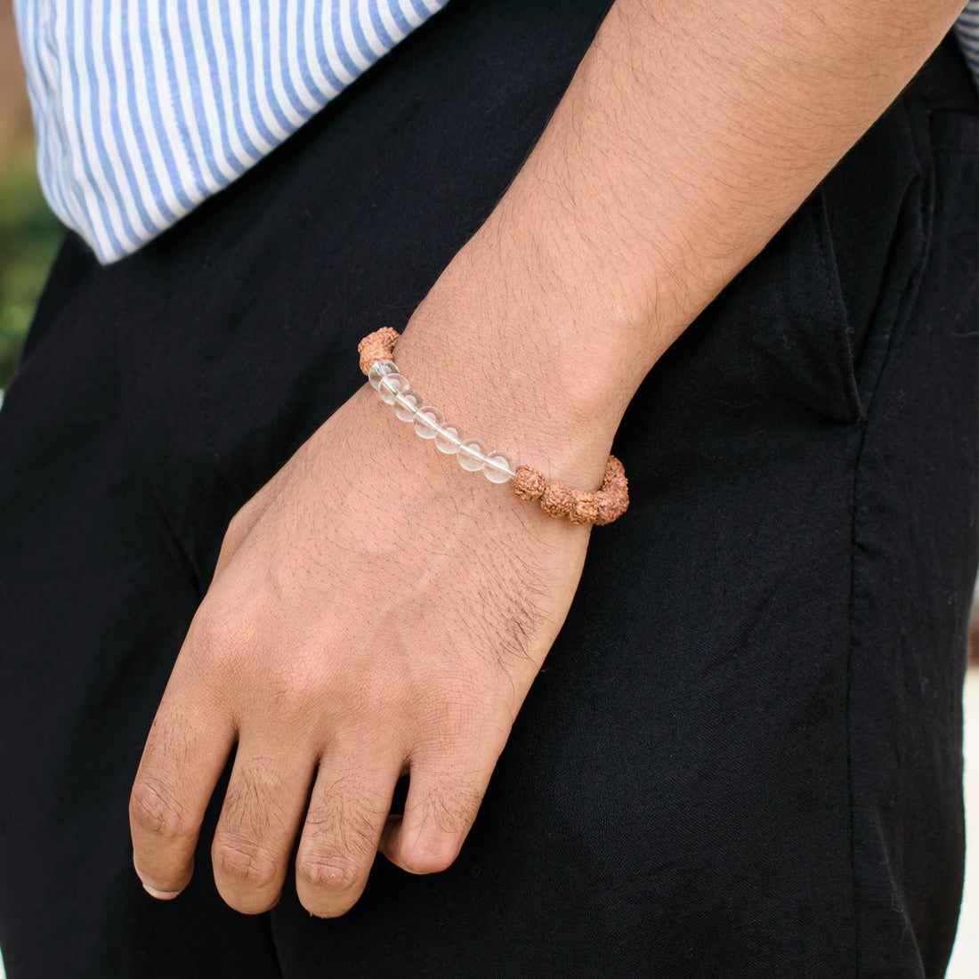 Crystal & Rudraksh Bracelet - Image 3